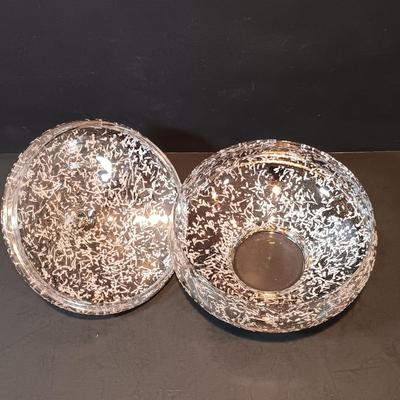 LOT 133: Ronson Butane Candlesticks, West Virginia Glass Candy Dish, Silverplated Swan Butter Pat Dishes, Milk Glass Vase & More