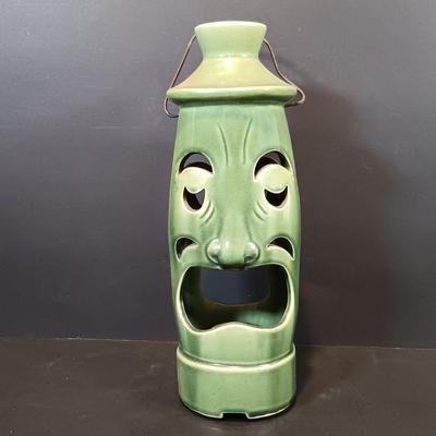 LOT 207: Green Pottery Votive Holders, S. Ballard Signed Pottery Planter & More