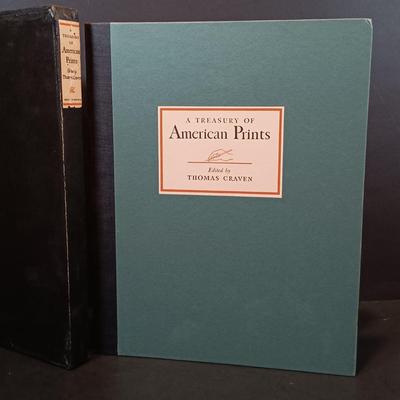 LOT 209: Audobon Birds of America 50 Lithograph Selections & A Treasury of American Prints 100 Etchings and Lithographs 1939