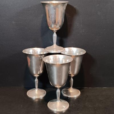 LOT 210: Pewter - Napkin Rings, Plates, Creamer, Sugar Bowl & More