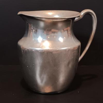 LOT 211: Silverplated Candlestick Holders with Pewter Mugs, Ice Cream Bowls & More