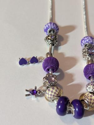 Pandora Colorful Beaded/Charm Necklace #3