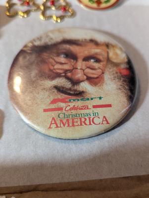Holiday Christmas Earrings Button Pins #5