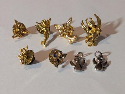 Cherub Gold Tone Angel Lapel Pins & Charms #11