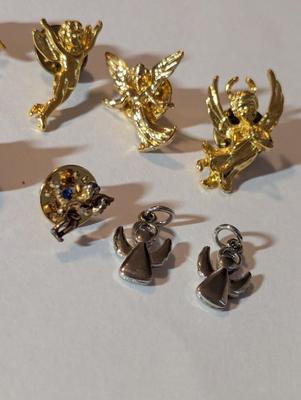 Cherub Gold Tone Angel Lapel Pins & Charms #11