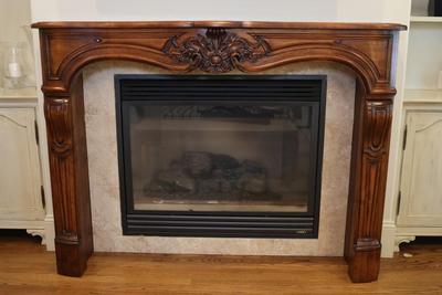 Gregor's Studios "Chambord" Carved Wood Fireplace Mantel