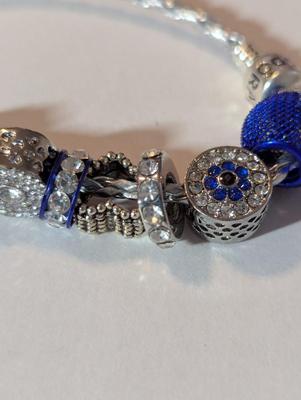 Pandora Blue & Silver Charm Bracelet #19