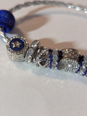 Pandora Blue & Silver Charm Bracelet #19