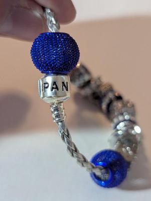 Pandora Blue & Silver Charm Bracelet #19