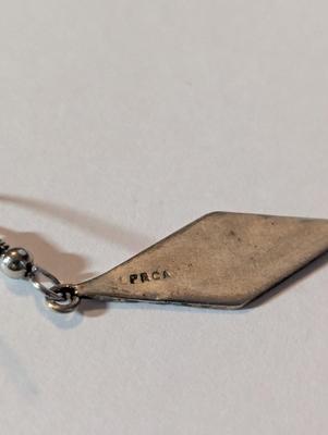 Silver & Multi Stone Inlay Earrings 4 grams #22