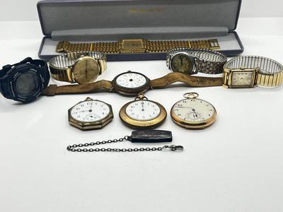 LOT 69: Vintage Men's Watch Lot - For Parts or Repair