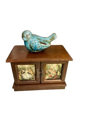 Furniture, Decor, & Art. Shabby Chic Blue chest Oriental Art & Semiprecious Chinese Checkers
