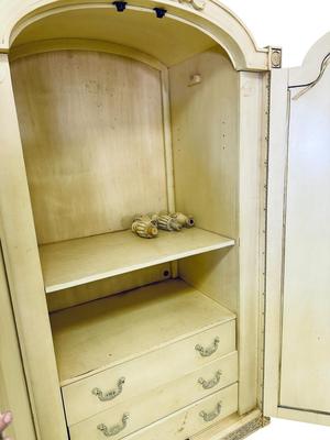 Furniture - Double Mirrored Armoire by Jaclyn Smith Living w feet inside
