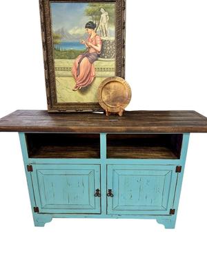 Furnture - Turquoise buffet , Art, and Bread tray