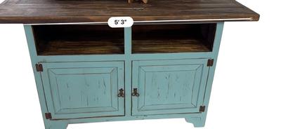Furnture - Turquoise buffet , Art, and Bread tray