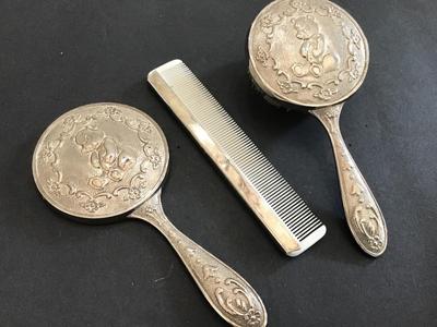 1950 Silver plated Child’s vanity set
