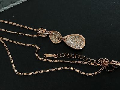 Rose Gold Tone Necklace Plated
