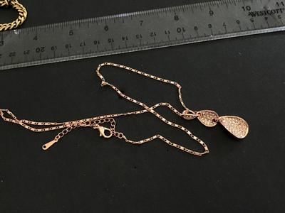Rose Gold Tone Necklace Plated