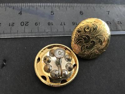 Beautiful Gold Screw Back Earrings