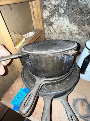 Sale Photo Thumbnail #1251: BT13-Cast Iron Pots and pans