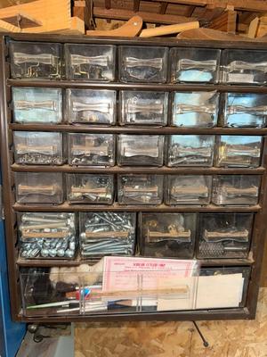 Sale Photo Thumbnail #1288: G124-large shop lot with several organizers

Please bring basic tools to remove these from the wall