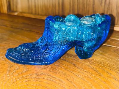 FENTON HOBNAIL BELL, VOTIVE CANDLE HOLDER AND SHOE