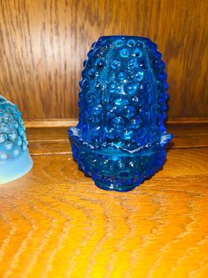 FENTON HOBNAIL BELL, VOTIVE CANDLE HOLDER AND SHOE