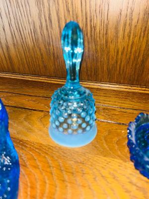 FENTON HOBNAIL BELL, VOTIVE CANDLE HOLDER AND SHOE