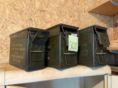 Sale Photo Thumbnail #1296: G128-Metal Ammo Boxes