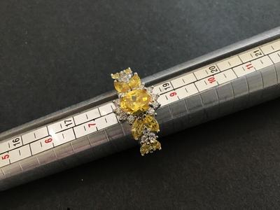 Gold Plated Cocktail Ring Marked