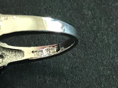 Gold Plated Cocktail Ring Marked