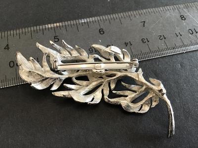 Torino Marked Brushed Silver Tone Brooch