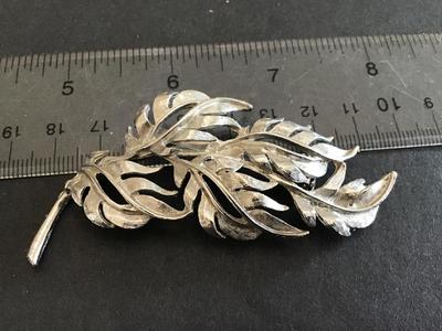 Torino Marked Brushed Silver Tone Brooch