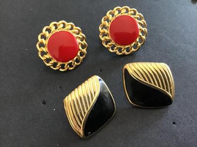 Napier and Monet Vintage Earrings