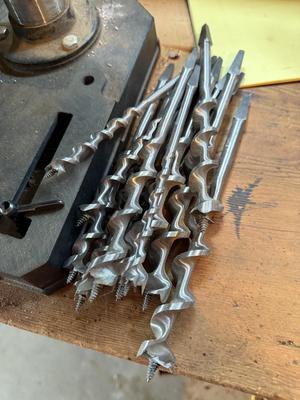 Sale Photo Thumbnail #1312: G132-drill press plus drawered organizer, plus bits