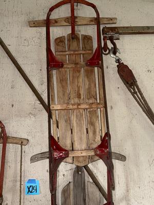 Sale Photo Thumbnail #1393: X24 Antique sleds