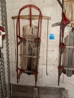 Sale Photo Thumbnail #1394: X24 Antique sleds