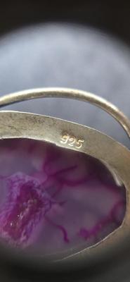 Lot 2: 925 Silver Necklace with Pink Stones