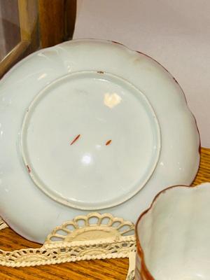 TEA CUPS AND SAUCER’S WITH A BRASS SHARK