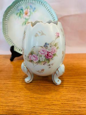 PRETTY LITTLE BELL, CORGY, PLATE AND EGG SHELL VASE