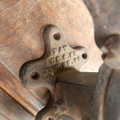 2 Antique Woodworking Tools Don Cook Mfg DOMCO Scroll Saw, 1800's H.C. Marsh Rockford ILL. Mitre Saw