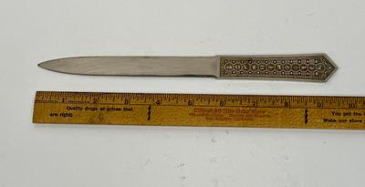 Sale Photo Thumbnail #204: Nice scrollwork with the signs of the zodiac on the handle.  Good condition.