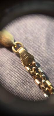Lot 7: 14k- Tri-Gold 20" Braided Necklace - 10g