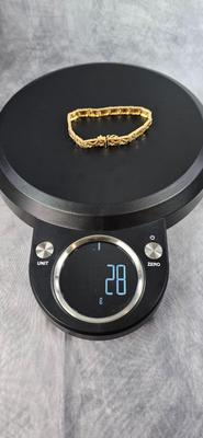 Lot 12: 14k Gold 8" Nugget Bracelet - 28g