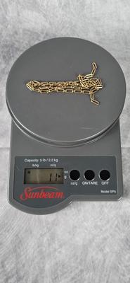 Lot 51: 21" - 10k Gold Link Necklace (Broken Link) - 11g
