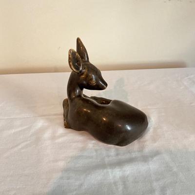 802 Vintage Denmark Pottery Deer Sculpture by Peder Hald