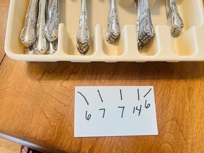 ONIEDA FLATWARE AND WILTON PEWTER PLATTER