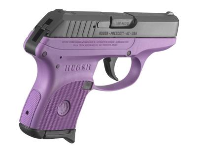 Sale Photo Thumbnail #11: MANUFACTURER: Ruger
FAMILY: LCP Series
MODEL: LCP Lady Lilac
TYPE: Semi-Auto Pistol
ITEM GROUP: Centerfire Polymer Pistols
ACTION: Double Action Only
CALIBER/GAUGE: 380 ACP
FINISH: Blue
FRAME: Polymer Frame
STOCK/GRIPS: Purple Polymer
BARREL: 2.75"
OVERAL