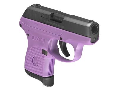 Sale Photo Thumbnail #12: MANUFACTURER: Ruger
FAMILY: LCP Series
MODEL: LCP Lady Lilac
TYPE: Semi-Auto Pistol
ITEM GROUP: Centerfire Polymer Pistols
ACTION: Double Action Only
CALIBER/GAUGE: 380 ACP
FINISH: Blue
FRAME: Polymer Frame
STOCK/GRIPS: Purple Polymer
BARREL: 2.75"
OVERAL