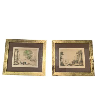 995 Pair of Colored Engravings